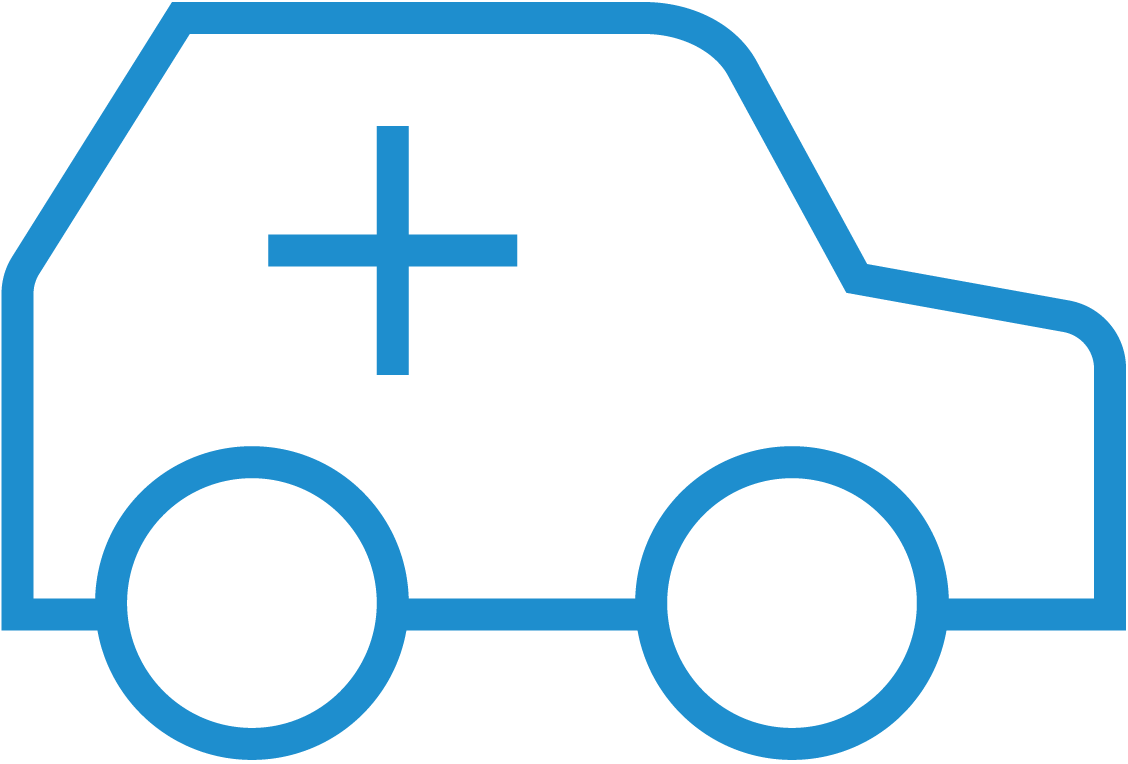 Pflege Auto Icon für Sektorenübergreifende Versorgung.